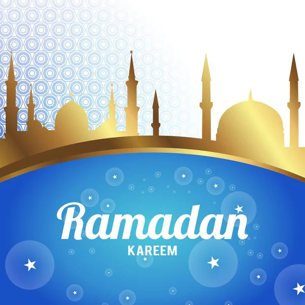 Ramadan Kareem Szene Mit Moschee — Stockvektor