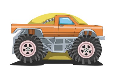 Canavar kamyon vektör illüstrasyonu