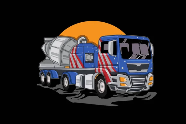 大型建設トラックのベクトル図 — ストックベクタ