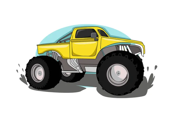 Big Truck Vehicle Vector Illustration — Stock Vector