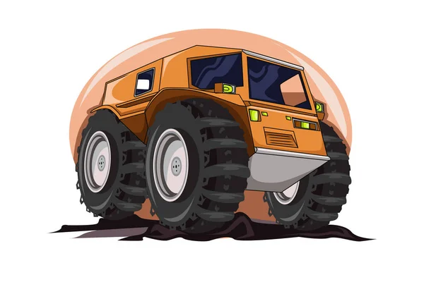 Den Stora Monster Truck Vektor Illustration — Stock vektor