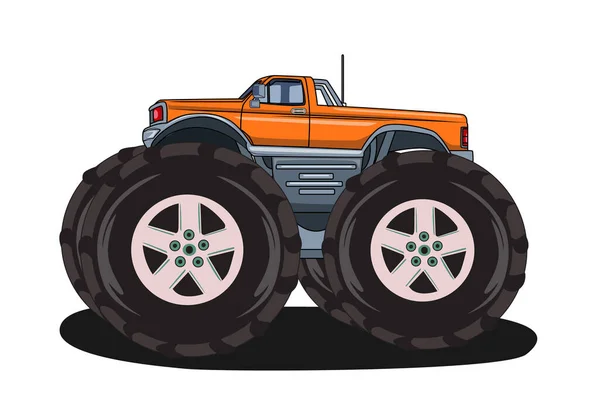 Duża Monster Truck Wektor Ilustracja — Wektor stockowy