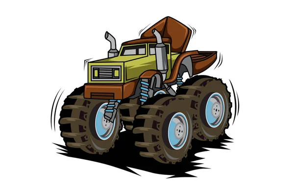 Monster Truck Car Vector Illustration — Stock Vector