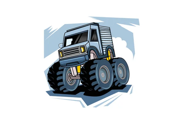Classic Big Truck Vector Illustration — Stock Vector
