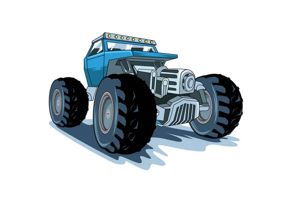 Monster Truck Coche Vector Ilustración — Archivo Imágenes Vectoriales