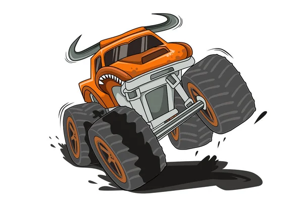 Grande Ilustração Vetor Caminhão Monstro — Vetor de Stock