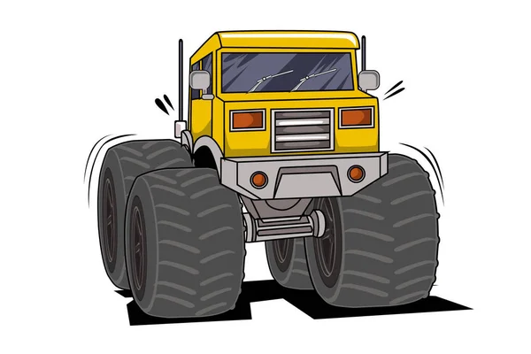 Classic Monster Truck Vector Illustration — Stock Vector