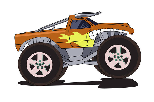 Monster truck car vector illustration