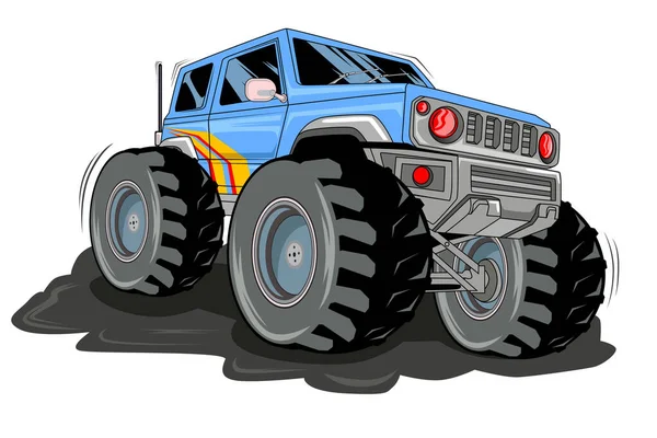 Ilustración Del Vector Camión Grande Azul — Vector de stock