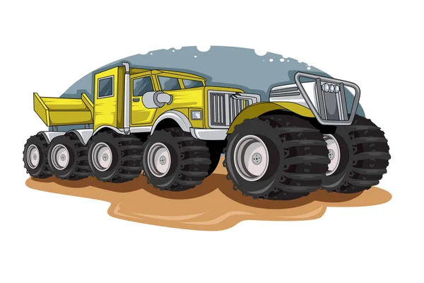 Gran Camión Vector Ilustración — Vector de stock