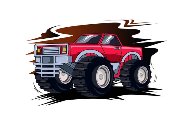 Monster Φορτηγό Αυτοκίνητο Διανυσματική Απεικόνιση — Διανυσματικό Αρχείο