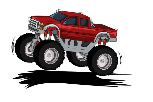 Gros Monstre Camion Vecteur Illustration — Image vectorielle