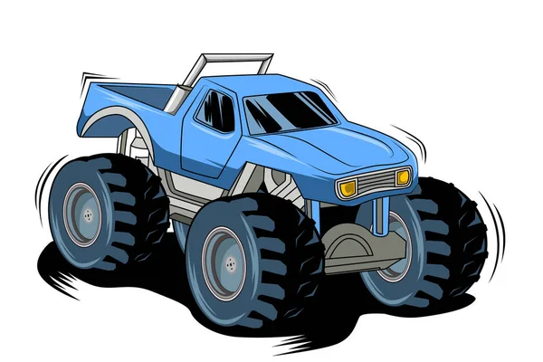 Monster Truck Road Wektor Ilustracji — Wektor stockowy