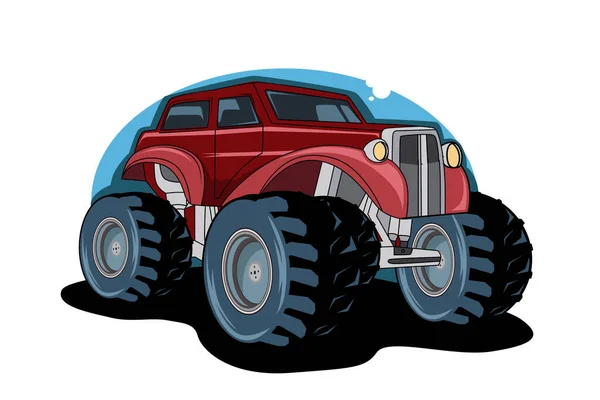Classic Monster Car Vector Illustration — Stock Vector