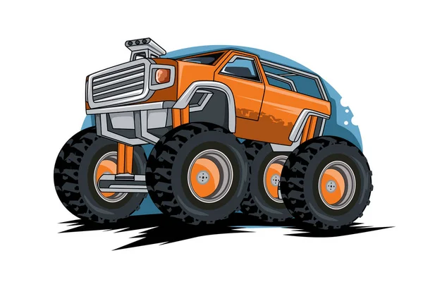 Gros Monstre Camion Vecteur Illustration — Image vectorielle