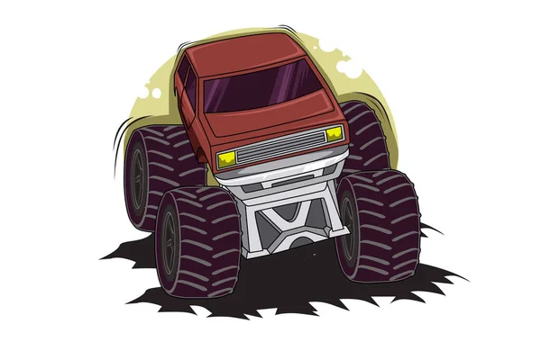 Road Monster Samochód Wektor Ilustracji — Wektor stockowy