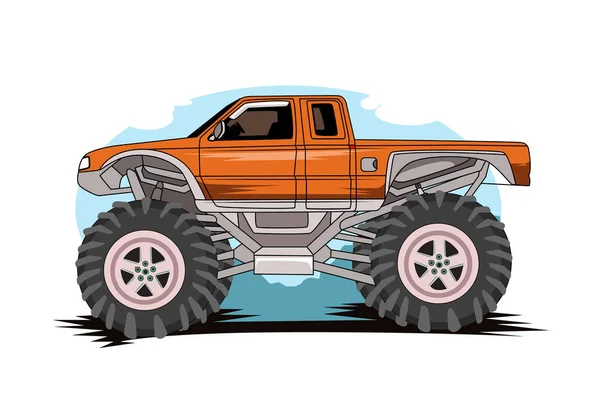 Monster Truck Auto Vektor Ilustrace — Stockový vektor