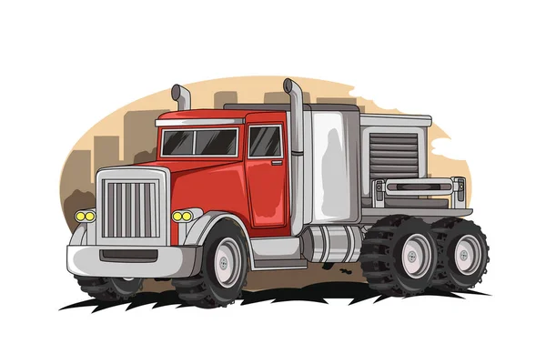Ilustração Grande Vetor Caminhão — Vetor de Stock