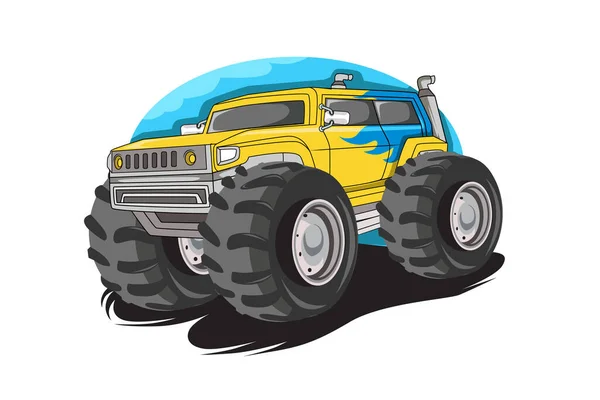 Monster Big Truck Vector Illustration — Stock Vector