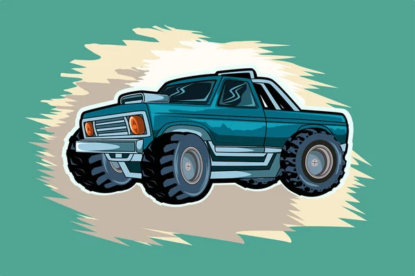 Illustrazione Vettoriale Del Monster Truck Fuoristrada — Vettoriale Stock