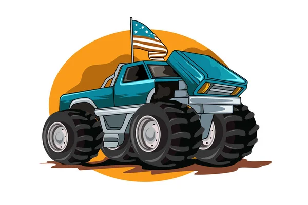 Bigfoot Monster Truck Vektor Illustration — Stockvektor