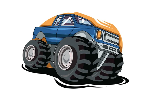 Road Monster Truck Vector Illustratie — Stockvector