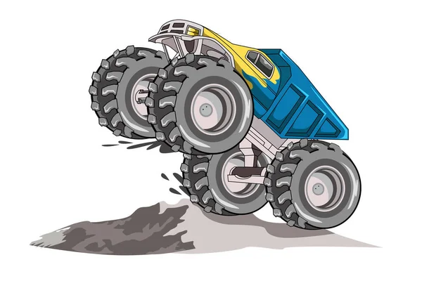 Grote Monster Truck Vector Illustratie — Stockvector