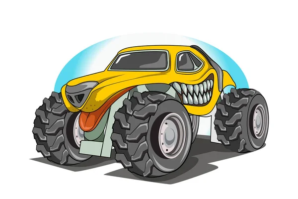 Große Monster Truck Vektor Illustration — Stockvektor