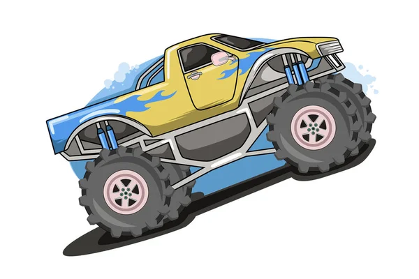 Bigfoot Mostro Camion Vettoriale Illustrazione — Vettoriale Stock