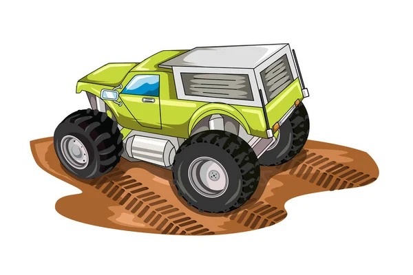Big Monster Truck Vector Illustration — Stock Vector
