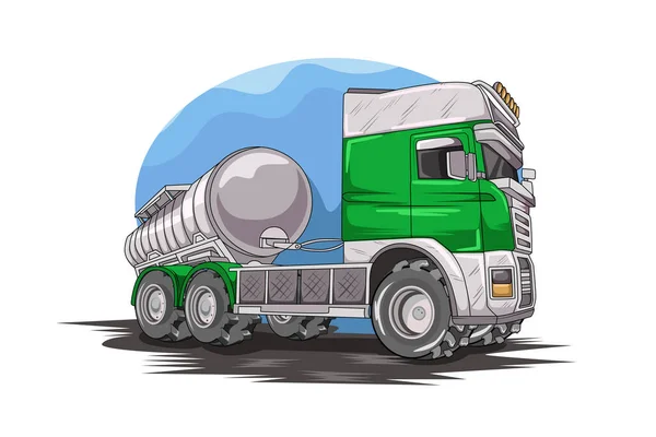 Grande Camion Auto Vettoriale Illustrazione — Vettoriale Stock