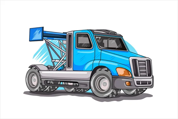 Grande Caminhão Carro Vetor Ilustração — Vetor de Stock