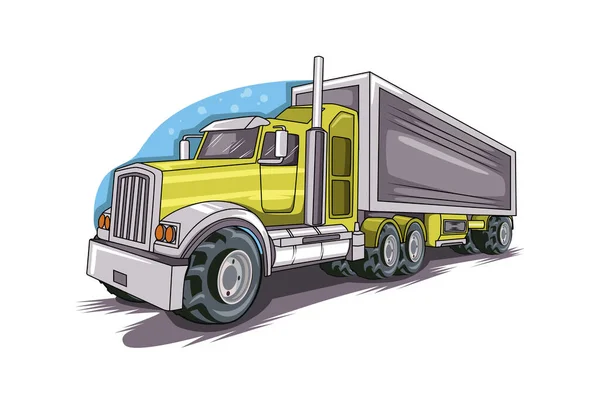 Великий Автомобіль Вантажівки Векторні Ілюстрації — стоковий вектор