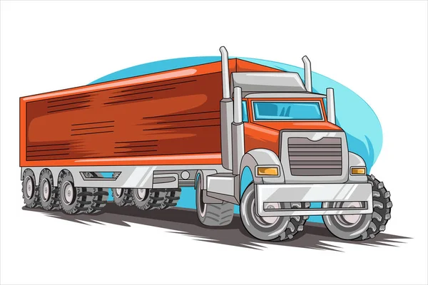 大きなトラック ベクトル イラスト — ストックベクタ