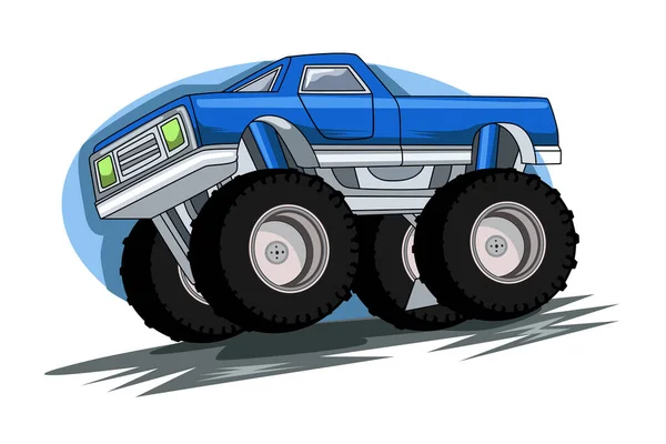 Wielka Stopa Monster Truck Wektor Ilustracji — Wektor stockowy