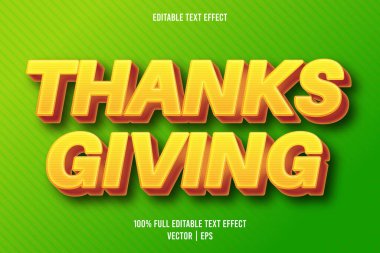Şükran Günü düzenlenebilir metin efekti