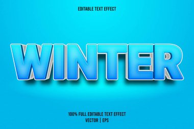 Kış düzenlenebilir metin efekti biçimi