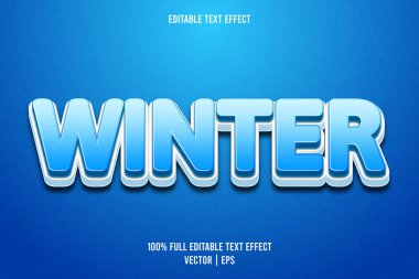 Kış düzenlenebilir metin efekti biçimi