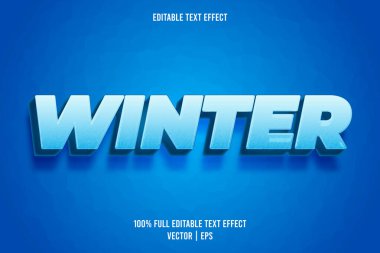 Kış düzenlenebilir metin efekti biçimi