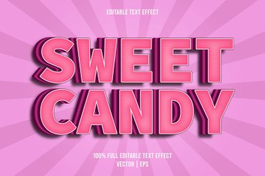 Tatlı şeker düzenlenebilir metin efekti tarzı