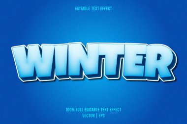 Kış düzenlenebilir metin efekti komik biçimi