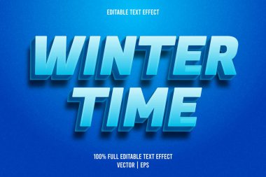 Kış zamanı düzenlenebilir metin efekti biçimi