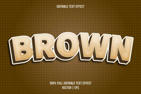 Brown Éditable Style Bande Dessinée Effet Texte — Image vectorielle