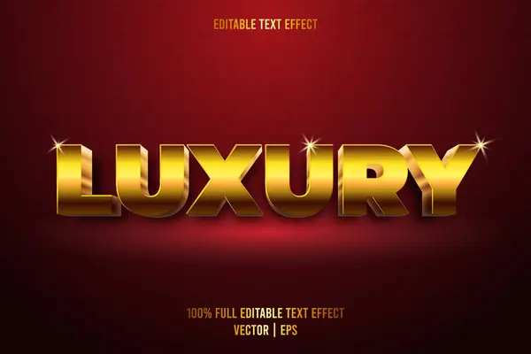 Luxus Editierbare Text Effekt Luxus Stil — Stockvektor