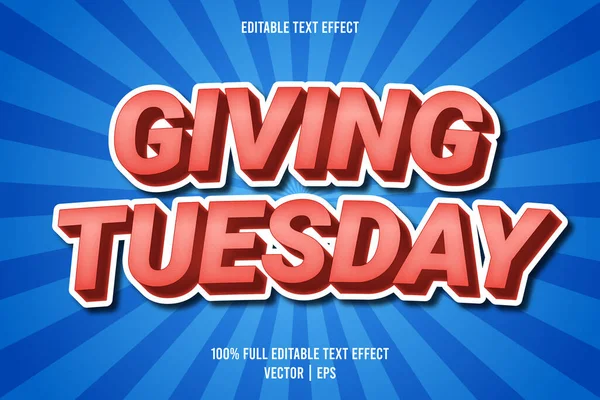 stock vector Giving tuesday editable text effect comic style