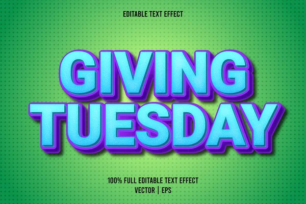 stock vector Giving tuesday editable text effect comic style