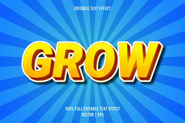 Grow Editable Text Effect Comic Style — 스톡 벡터