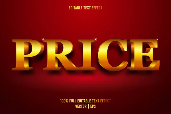 Price Editable Text Effect Luxury Style — Stock Vector