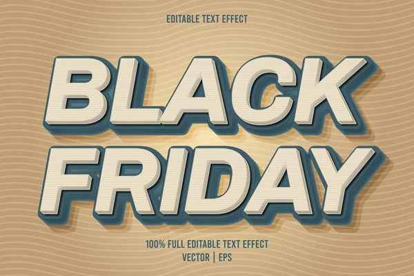 Black Friday Editable Text Effect Retro Style — Stock Vector