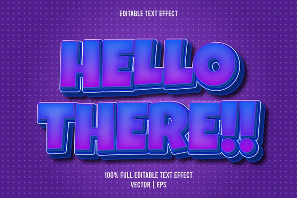 Hello Editable Text Effect Comic Style — Stock Vector
